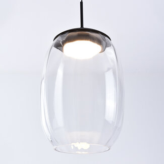 Hanglamp met transparant glas en 3-staps dimbare LEDs - Isra