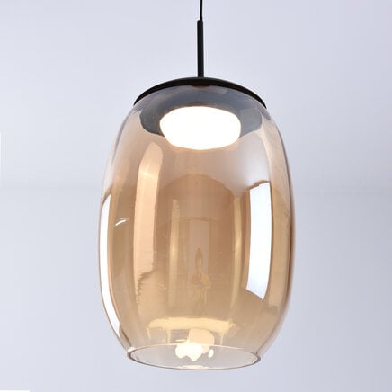 Hanglamp Novi met 3-staps dim en amber glas