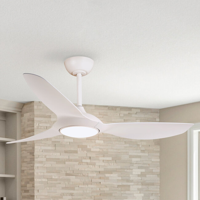 Plafondventilator wit incl. LED en afstandsbediening - Viento