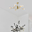 Design zandgouden plafondlamp met transparant glas - 8-lichts Idaho