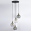 Hanglamp 4-lichts Livia - smoke glas