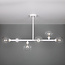 Hanglamp Aster met wit frame en transparante glazen bollen