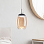 Hanglamp Novi met 3-staps dim en amber glas