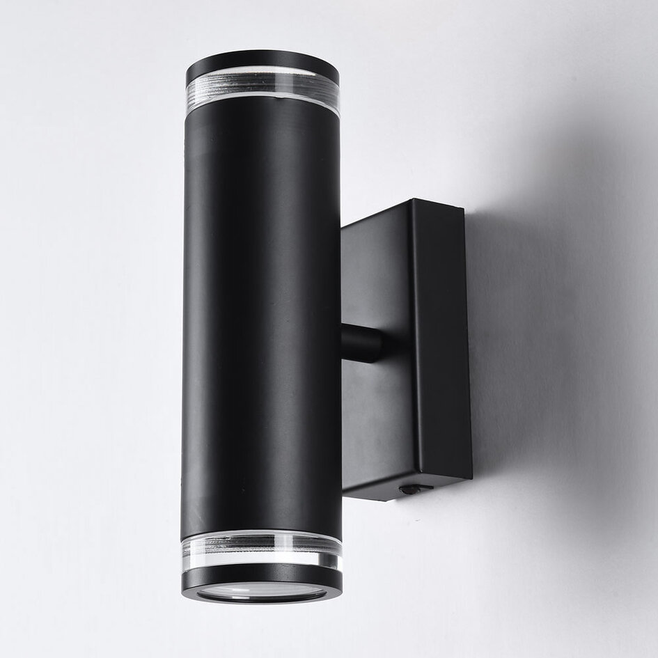 Industriële wandlamp Yara - mat zwart