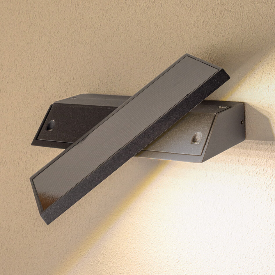 Klapbare solar wandlamp met sensor Arietta