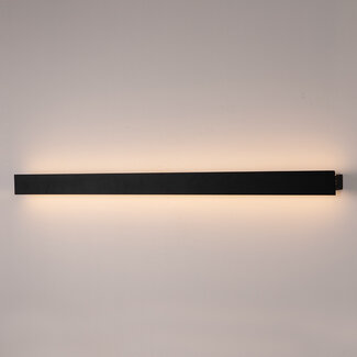 Zwarte minimalistische wandlamp - Erla