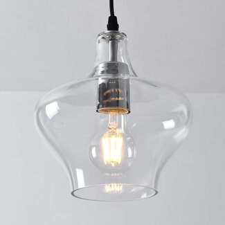 1-lichts hanglamp Trinidad met transparant glas - variant 3