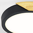 Plafondlamp dimbaar met houten detail Jano - zwart