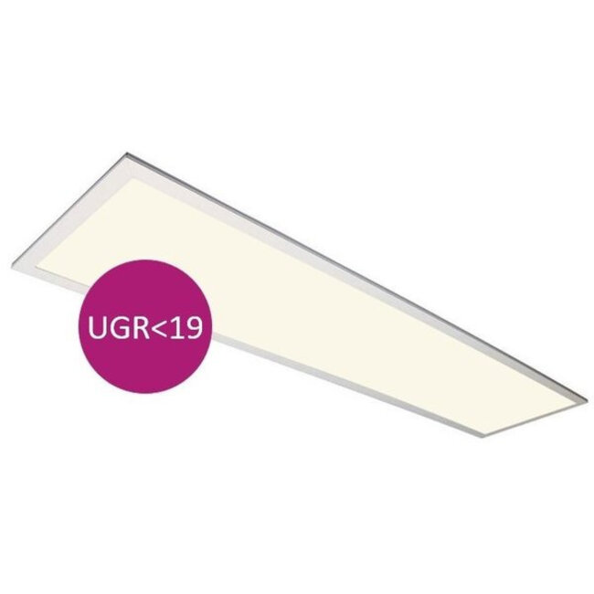 Dimbaar - LED paneel -120x30cm - UGR<19 - 30W, -3000K - 114lm/W