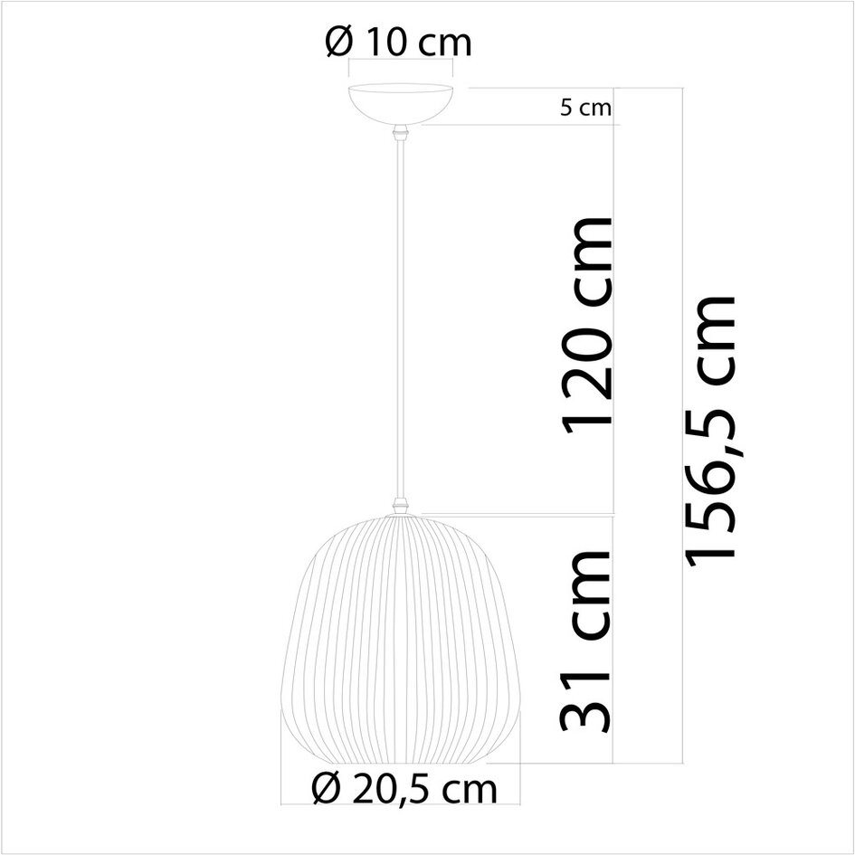 Hanglamp van geribbeld glas - Dylan