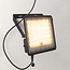 Zwarte solar buiten wandlamp Rafail met sensor - 200W