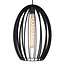 1-lichts hanglamp Ovale - zwart