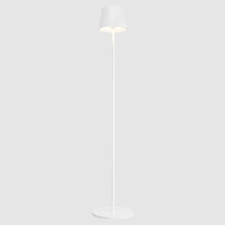 Dimbare minimalistische staande buitenlamp Jytte - wit