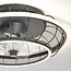 Zwarte plafondventilator Lilu met geïntegreerde LEDs