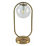 Gouden design tafellamp met transparant glas - George