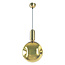 1-lichts hanglamp Lewis met golvend glas - goud