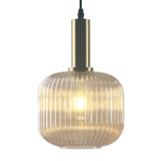 1-lichts hanglamp Sita - breed glas