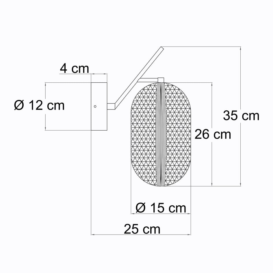 Gouden wandlamp met textuur - Aethra