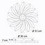 Plafondlamp bloem design - Anchusa