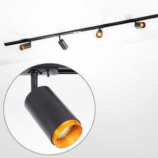 Modern 1-fase railsysteem van 1,5 meter met Jade spots - plafond rail