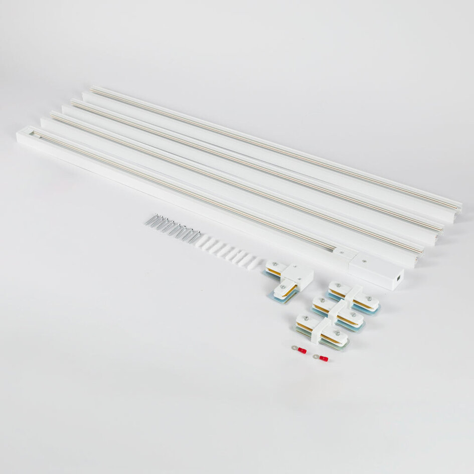 Modern 1-fase railsysteem van 3 m wit - Jill