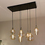 Hanglamp 7-lichts met amber glas - Vivienne