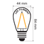 Prikkabel set met 3 watt, dimbare LED filament lampen