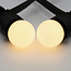 Prikkabel set met 2 watt dimbare LED lampen met melkwitte kap