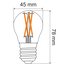 Prikkabel set met 2,5W of 4,5W lamp, 2200K-4000K, Ø45, dim-to-warm