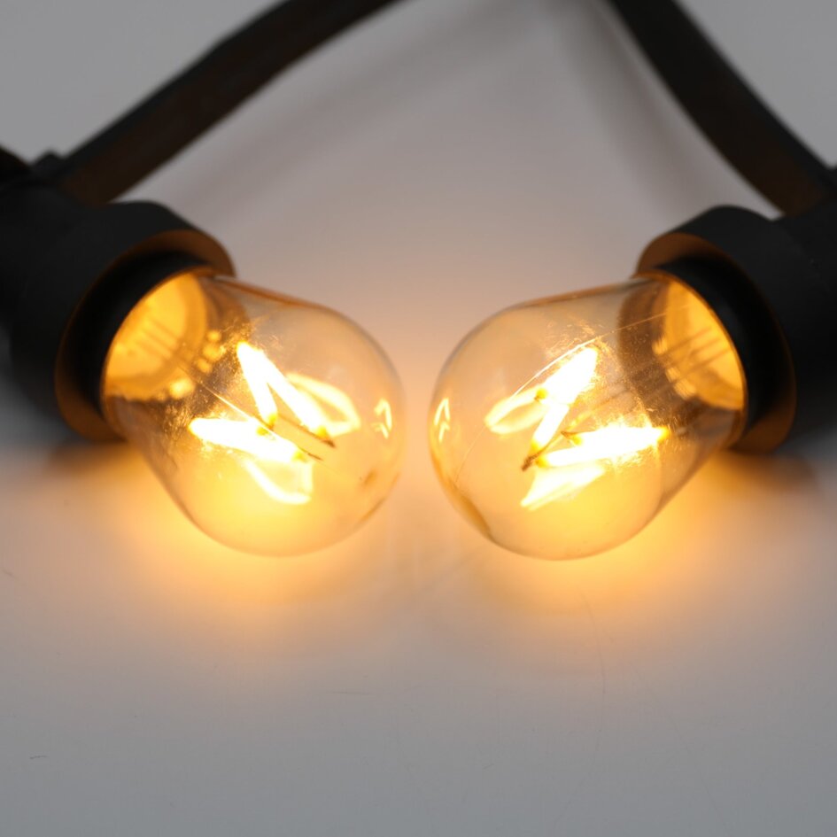 Prikkabel set met 4 watt dimbare LED filament lampen