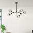 Design hanglamp  5-lichts zwart met rookglas - Thalia