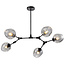 Design hanglamp  5-lichts zwart met rookglas - Thalia