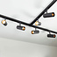Modern 1-fase railsysteem 3 meter met Liam spots - zwart