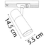 Modern 1-fase railsysteem 3 meter met Liam spots - zwart