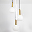 Hanglamp Aiden met melkwit glas, 3-lichts
