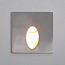 Vierkante inbouw wandlamp met ovale opening voor buiten 3W - zilver