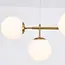 Design hanglamp goud met melkglas - Hepta