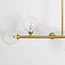 Design plafondlamp goud met transparant glas, 6-lichts - Aster