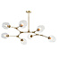 Design hanglamp  7-lichts goud met transparant glas - Melodie