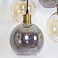 Hanglamp 4-lichts Livia - smoke en cognac glas