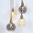 Hanglamp 4-lichts Livia - smoke en cognac glas