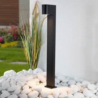 Industriële staande buitenlamp Simone, 70 cm - zwart
