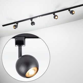 Design railsysteem van 1,5 meter 1-fase  met Dex spots - plafond rail