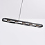 Zwarte hanglamp Sesto met gouden details