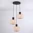 Bamboe hanglamp, 3-lichts - Michi