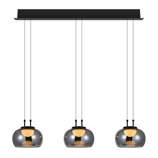 Hanglamp met smoke glas en 3-staps dim -  Gujo