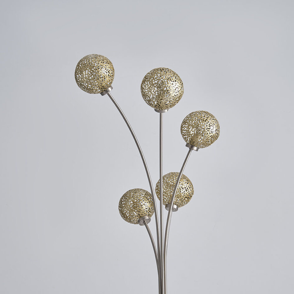 Moderne staande lamp goud, 5-lichts - Claire