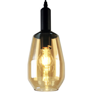 1-lichts hanglamp Mala - langwerpig glas