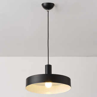 Moderne mat zwarte hanglamp - Bijou