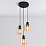 Design hanglamp Pella, 3-lichts - amber glas